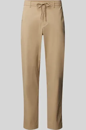 SELECTED Chinosy o kroju regular tapered fit z tunelem model ‘LERO’