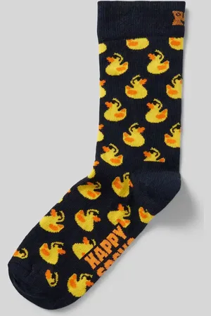 Happy Socks Skarpety z elastycznymi, prążkowanymi ściągaczami model ‘Rubber Duck’