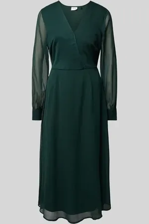 VILA Sukienka midi w kopertowym stylu model ‘FALIA’