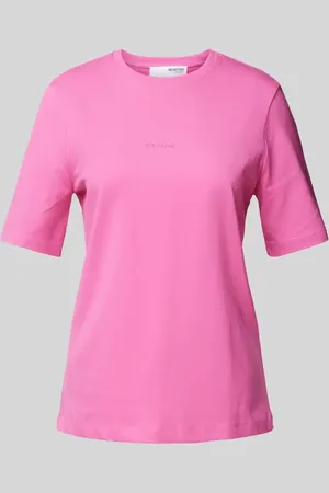 SELECTED T-shirt z wyhaftowanym logo model ‘SIGNE-HANKIE’