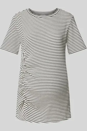 Mama;licious T-shirt ciążowy z marszczeniem model ‘VALERY’
