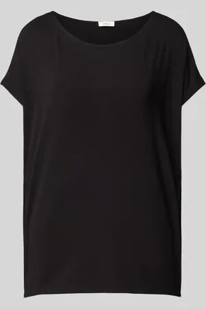 QS by s.Oliver T-shirt z mieszanki wiskozy z okrągłym dekoltem