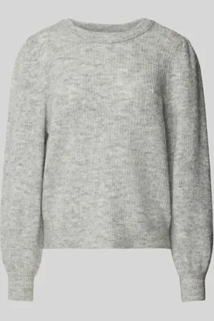 SELECTED Sweter z dzianiny z bufiastymi rękawami model ‘SLFLULU’