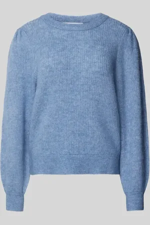 SELECTED Sweter z dzianiny z bufiastymi rękawami model ‘SLFLULU’