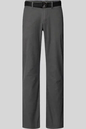 McNeal Chinosy o kroju slim fit z paskiem