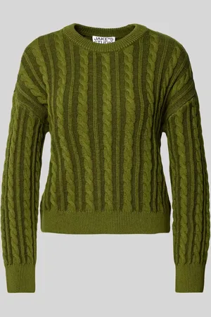 Jake*s Sweter z dzianiny z wzorem warkocza