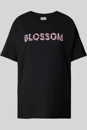 Kaffe T-shirt z wyhaftowanym motywem model ‘fie’