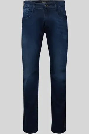 Replay Jeansy o kroju slim fit z 5 kieszeniami model ‘ANBASS’