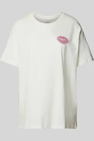 Kaffe T-shirt z wyhaftowanym motywem model ‘fie’