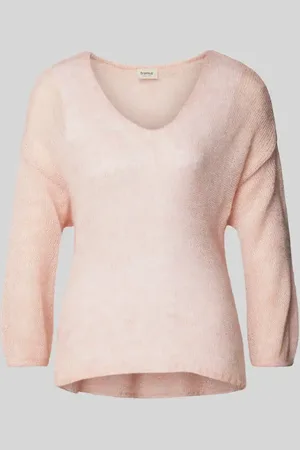 FRANSA Sweter z dzianiny z dekoltem w serek model ‘sissel’