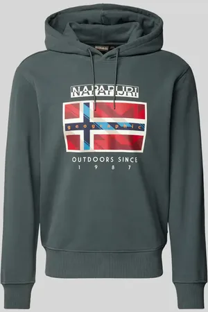 Napapijri Bluza z kapturem i nadrukiem z logo model ‘BIG FLAG’