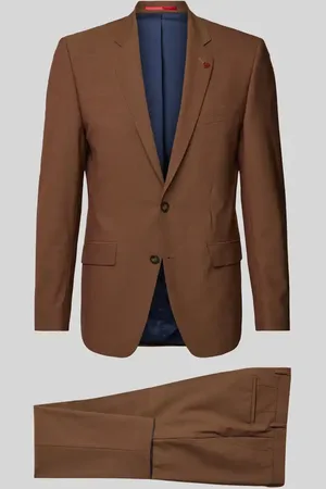 Roy Robson Garnitur o kroju slim fit z mieszanki żywej wełny, ze szpilką na rewersie