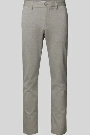 Only & Sons Spodnie o kroju tapered fit z zapięciem na guzik i zamek błyskawiczny model ‘MARK’