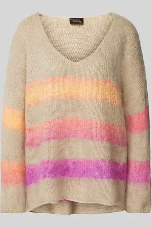 miss goodlife Sweter z dzianiny z mieszanki wełny z obniżonymi ramionami