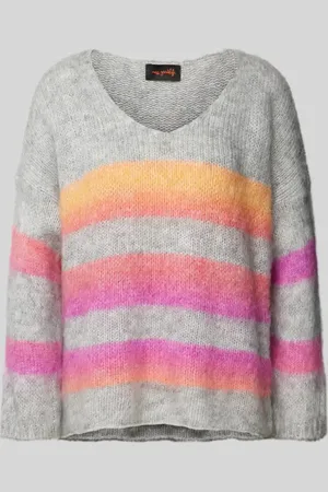 miss goodlife Sweter z dzianiny z mieszanki wełny z obniżonymi ramionami