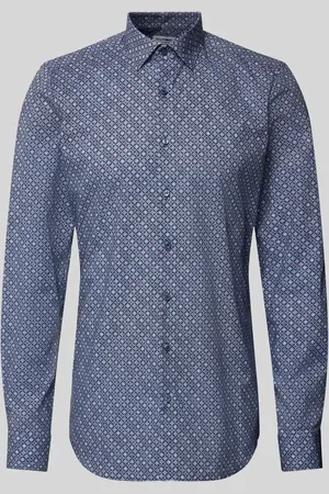 Olymp Koszula biznesowa o kroju slim fit z kołnierzykiem typu kent model ‘New York’