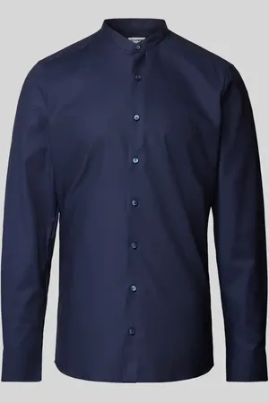 Olymp Koszula biznesowa o kroju slim fit z listwą guzikową
