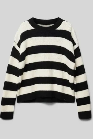 Calvin Klein Sweter z dzianiny z prążkowanymi wykończeniami