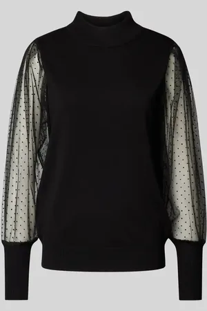 Freequent Sweter z dzianiny z prążkowanymi wykończeniami model ‘DOTKA’
