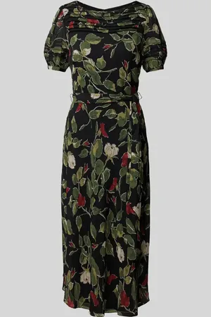 Ralph Lauren Sukienka midi z okrągłym dekoltem model ‘KISHRA’
