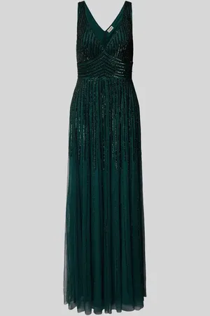 Lace & Beads Sukienka wieczorowa z głębokim dekoltem w serek