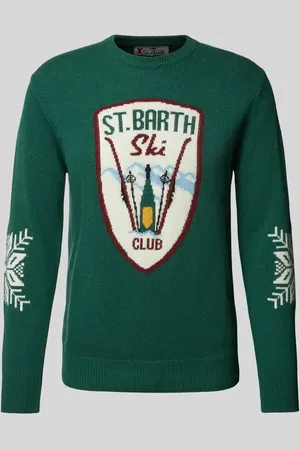 MC2 SAINT BARTH Sweter z dzianiny z mieszanki wełny model ‘SKI WINE’