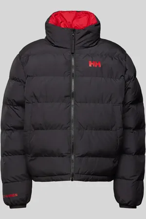 Helly Hansen Pikowana kurtka z kapturem z nadrukiem z logo