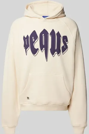 PEQUS Bluza z kapturem i nadrukiem z logo model ‘Outlined Mythic Logo’