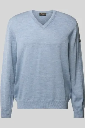 Maerz Sweter z dzianiny z naszywką z logo