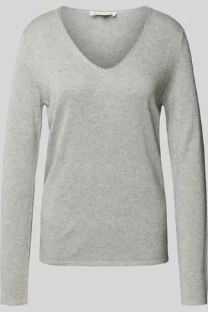 TOM TAILOR Sweter o kroju regular fit z dekoltem w serek