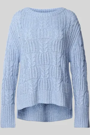 TOM TAILOR Sweter o luźnym kroju z dzianiny w warkocze z bocznymi rozcięciami
