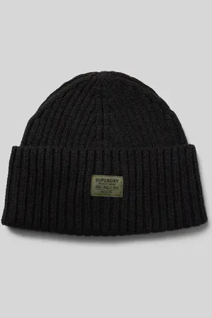 Superdry Czapka z mieszanki wełny z naszywką z logo model ‘WORKWEAR’