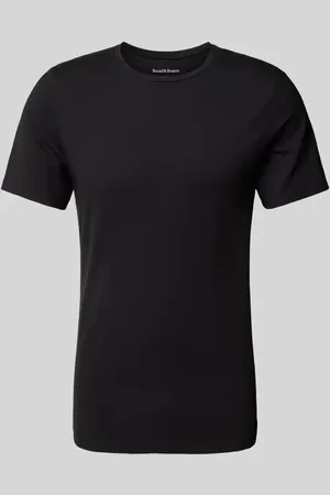 Bread & Boxers T-shirt z prążkowanym okrągłym dekoltem