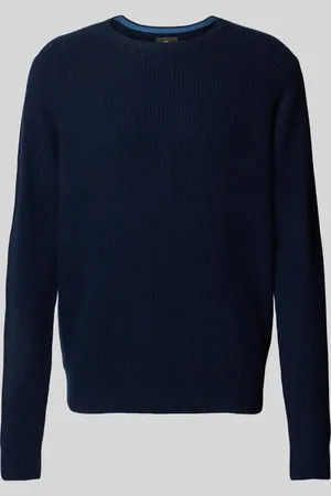 Fynch-Hatton Sweter z dzianiny z okrągłym dekoltem