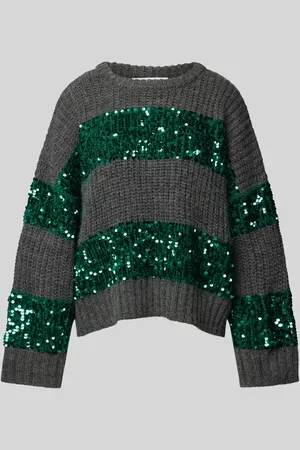 Essentiel Antwerp Sweter z dzianiny z cekinowym obszyciem