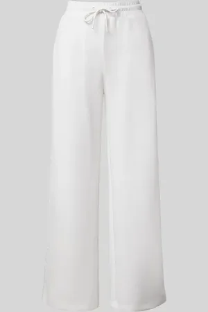 QS by s.Oliver Spodnie typu track pants o kroju regular fit ze scuby z taśmą z logo