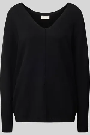 Freequent Sweter z dzianiny z dekoltem w serek model ‘Claura’