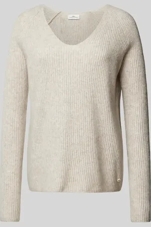 Fynch-Hatton Sweter z dzianiny z dekoltem w serek