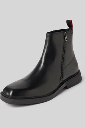 HUGO BOSS Buty skórzane z zamkiem błyskawicznym