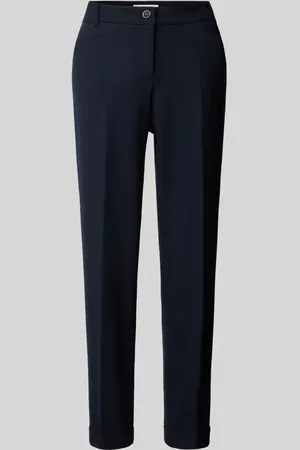 raffaello rossi Spodnie materiałowe o kroju tapered fit w kant model ‘UTE’