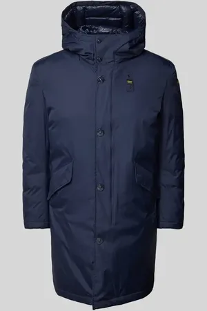 Blauer Parka z kapturem model ‘FALCON’