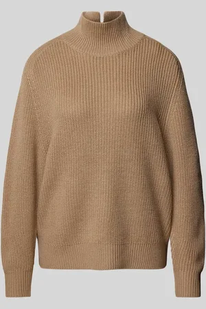 Windsor Sweter z dzianiny z żywej wełny ze stójką