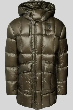 Blauer Kurtka puchowa z naszywką z logo model ‘TIVERTON’