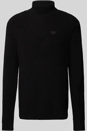 G-Star Sweter z wywijanym kołnierzem i detalem z logo