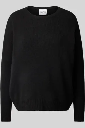 KUJTEN Sweter z dzianiny z wyhaftowanym logo model ‘AMELIE’
