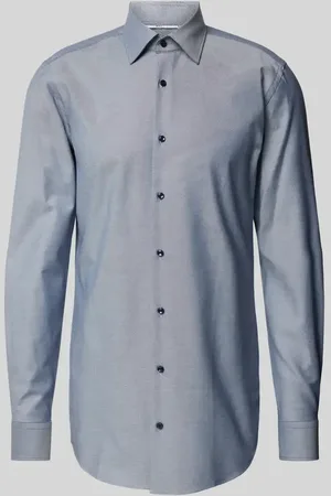 HUGO BOSS Koszula biznesowa o kroju slim fit z bardzo długim rękawem model ‘Hank’