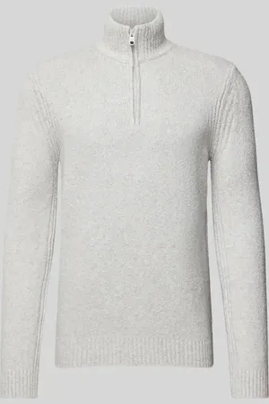 Cinque Sweter z dzianiny z kołnierzem model ‘CILUCA’