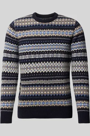 Barbour Sweter z dzianiny z okrągłym dekoltem model ‘Case Fairisle’