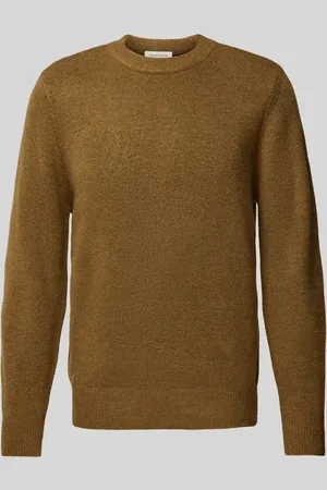 Casual Friday Sweter z dzianiny z prążkowanymi wykończeniami model ‘Karl’