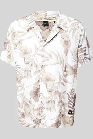HUGO BOSS Koszula casualowa o kroju relaxed fit z wiskozy z kołnierzykiem typu resort